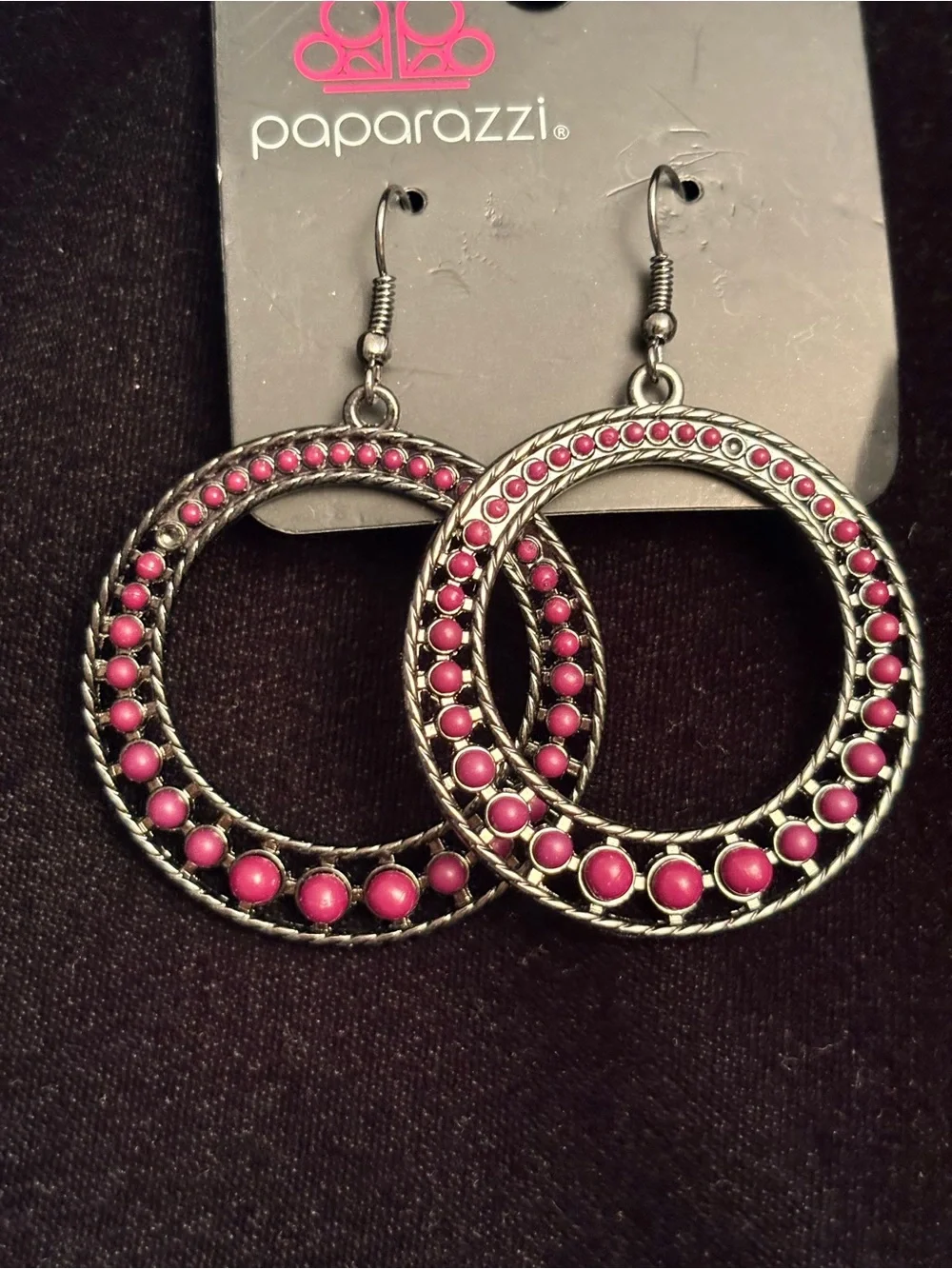 Paparazzi Women’s lavender Hoop Drop Earrings
